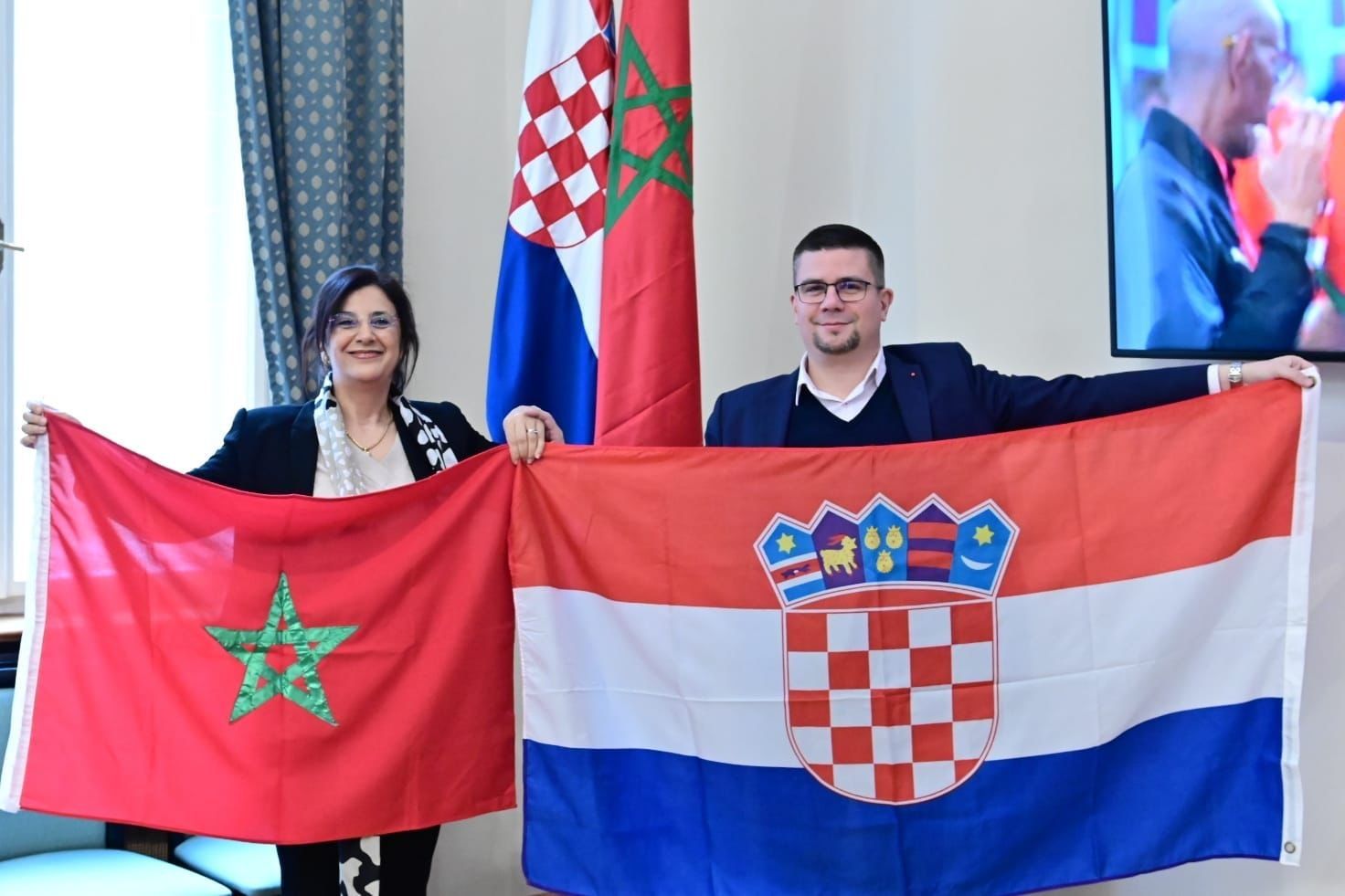 Match Maroc Croatie au Parlement